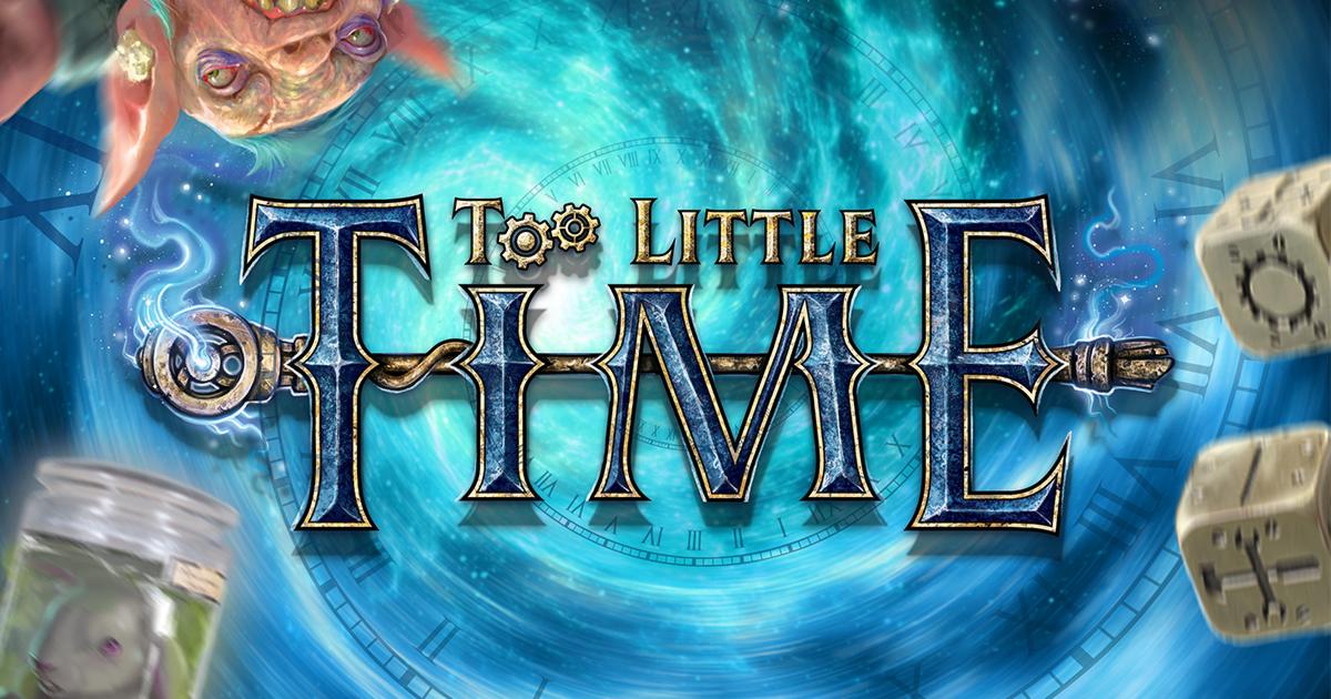 Too Little Time key art from Chip Theory Games showing the Too Many Bones Gearlocs traveling through time.
